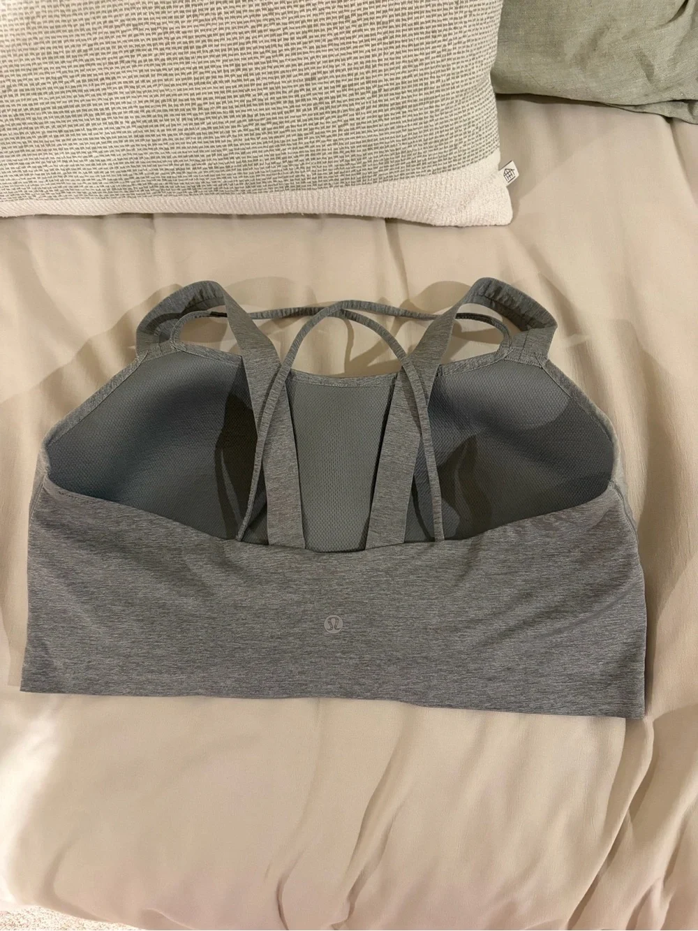 Lululemon Like a Cloud Longline Bra D/DD Cup Heathered Raceway Grey Size 14